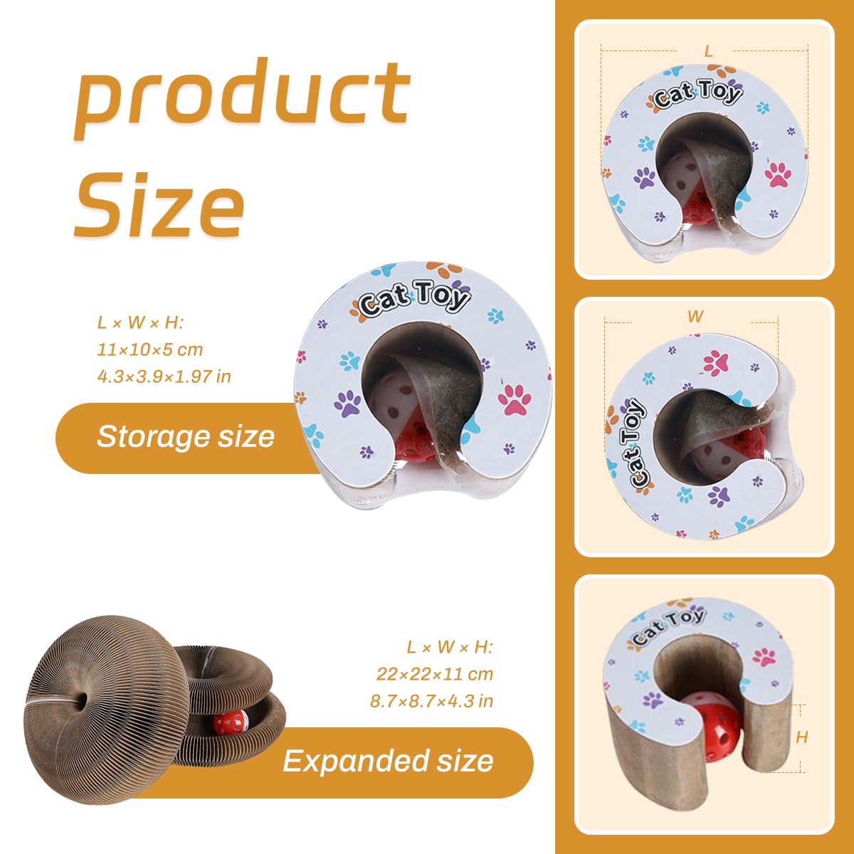 2 PCS Kitty Kurlz cat Toy Magic Organ Cat Scratching Board Toy